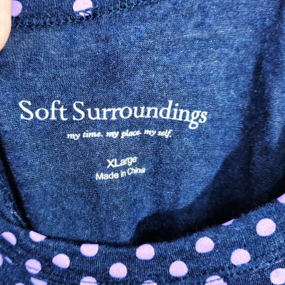 Soft Surroundings Women’s Maxi Dress Prairie Whimsy Polka Dot Tank Style Size XL - Picture 7 of 11